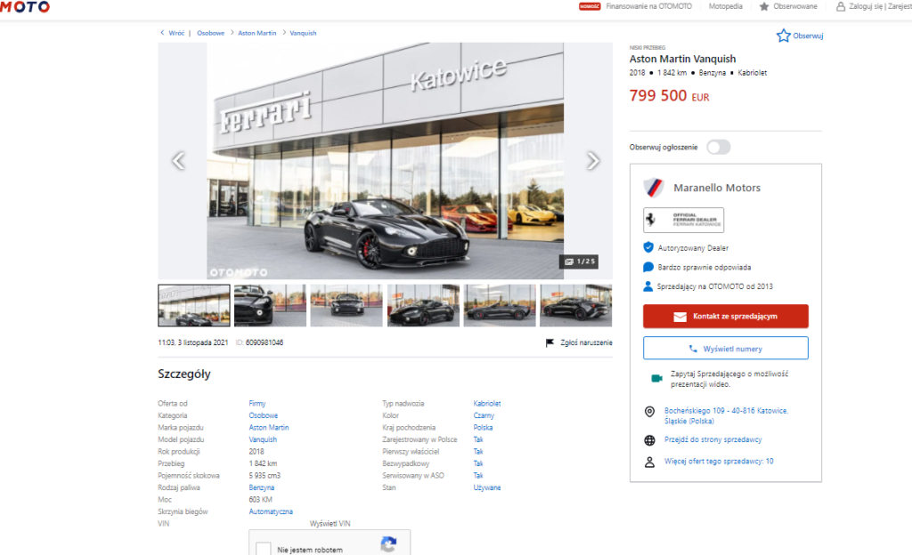 Aston-Martin-Vanquish-Zagato-1ss0-1024x624 Aston Martin Vanquish Zagato Volante - 2018 - 799.500 EUR - Katowice - jeden z 99 sztuk